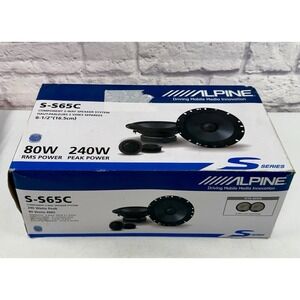 Alpine S-S65C 6.5" Component 2 way speaker set with 1" Silk Tweeters *BRAND NEW*